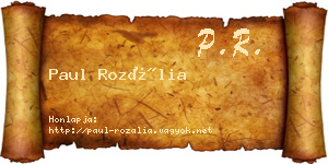 Paul Rozália névjegykártya