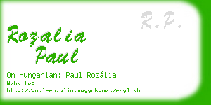 rozalia paul business card